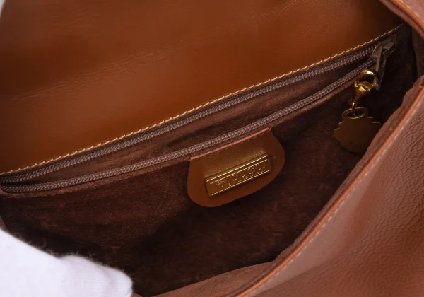 GUCCI Sherry Line Leather Shoulder Bag K-164673_017