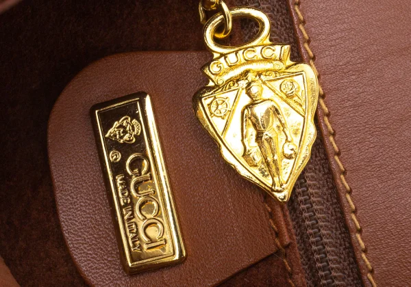 GUCCI Sherry Line Leather Shoulder Bag K-164673_019