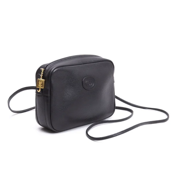 GUCCI Leather Shoulder Bag Black  K-164674_001