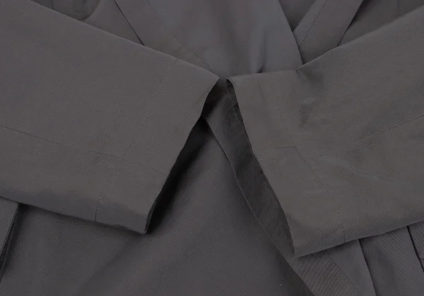 HACHE Poly Cotton Belted Drape Shawl Coat K-164679_005