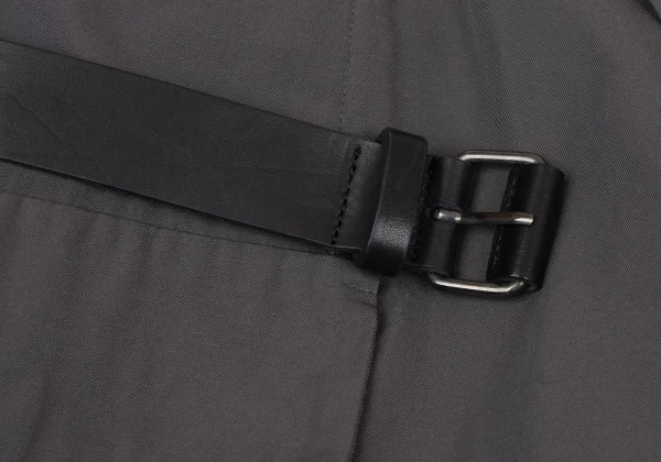 HACHE Poly Cotton Belted Drape Shawl Coat K-164679_009