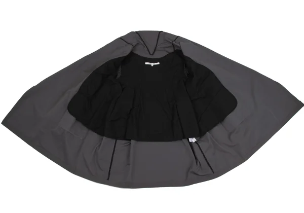 HACHE Poly Cotton Belted Drape Shawl Coat K-164679_010