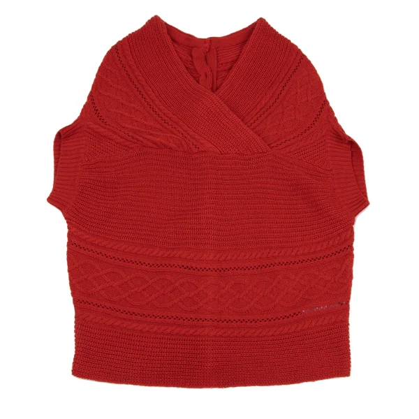 ATSURO TAYAMA  Back Open Cable Knit Sweater K-164682_002