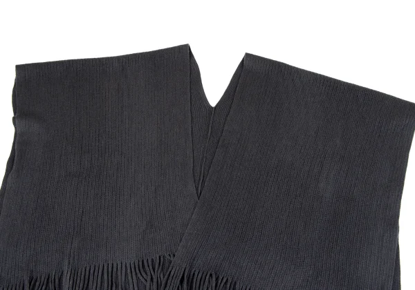 ATSURO TAYAMA Fringe Slit Knit Poncho Stole K-164685_003
