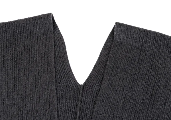 ATSURO TAYAMA Fringe Slit Knit Poncho Stole K-164685_004