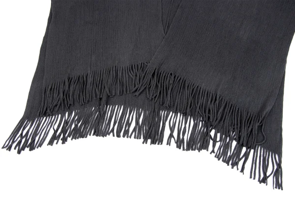 ATSURO TAYAMA Fringe Slit Knit Poncho Stole K-164685_005
