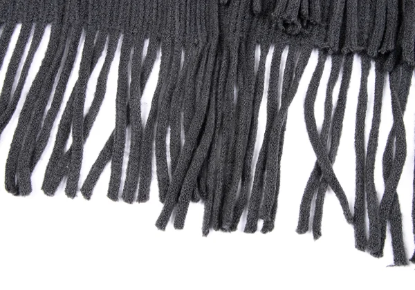 ATSURO TAYAMA Fringe Slit Knit Poncho Stole K-164685_006