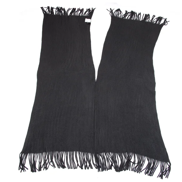 ATSURO TAYAMA Fringe Slit Knit Poncho Stole K-164685_007