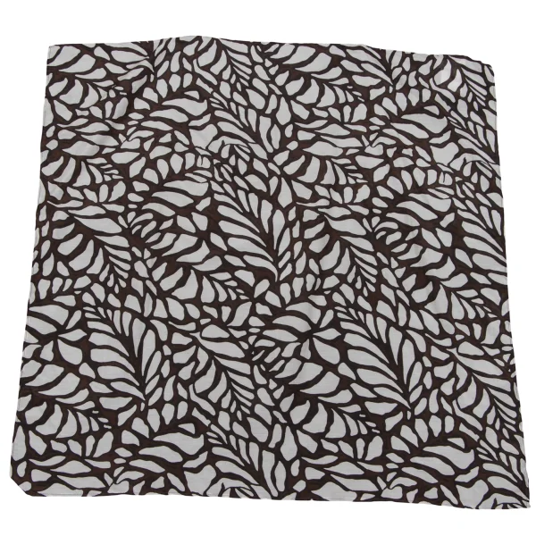 BRUNELLO CUCINELLI Cotton Silk Botanical Print Handkerchief Brown,White  K-164688_001