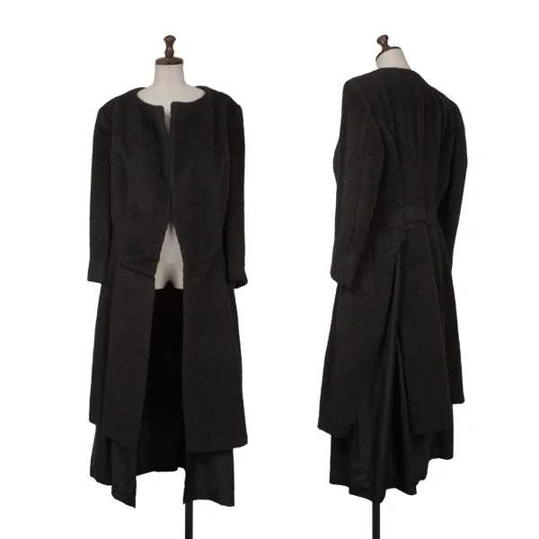 COMME des GARCONS Alpaca Wool Over Lining Brushed Coat Black S K-164691_001