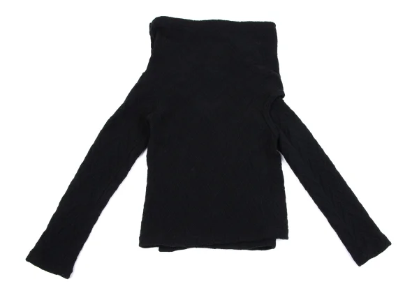 tricot COMME des GARCONS Wool Blend Design Weave Wrap Knit K-164693_002