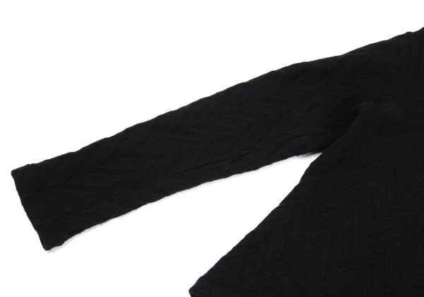 tricot COMME des GARCONS Wool Blend Design Weave Wrap Knit K-164693_004