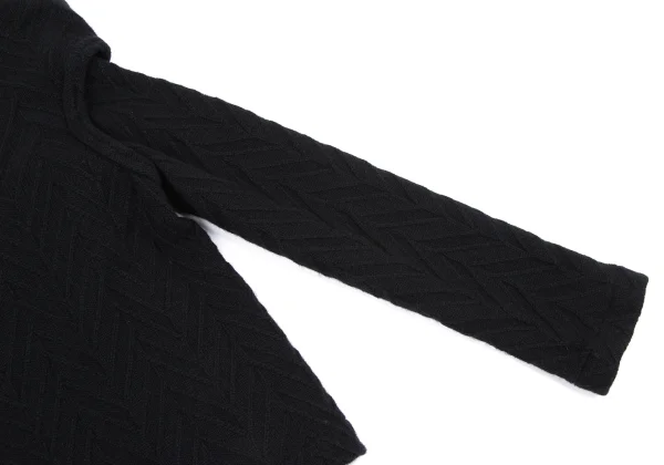 tricot COMME des GARCONS Wool Blend Design Weave Wrap Knit K-164693_005