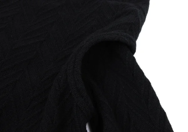 tricot COMME des GARCONS Wool Blend Design Weave Wrap Knit K-164693_006