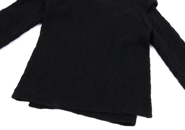 tricot COMME des GARCONS Wool Blend Design Weave Wrap Knit K-164693_008