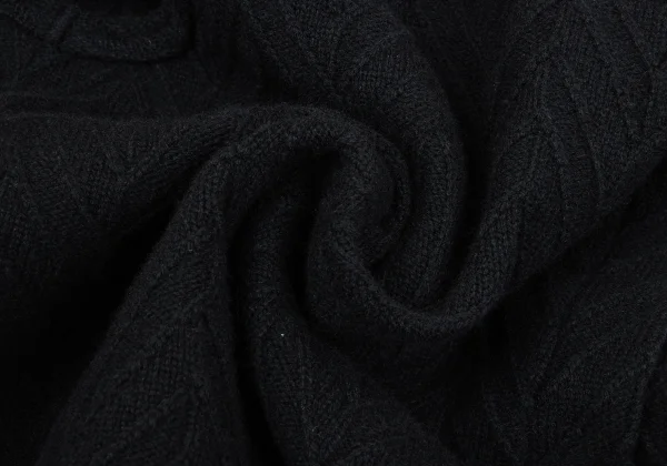 tricot COMME des GARCONS Wool Blend Design Weave Wrap Knit K-164693_013