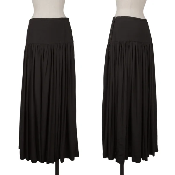 robe de chambre COMME des GARCONS Rayon Side Button Gather Skirt Black S-M K-164694_001
