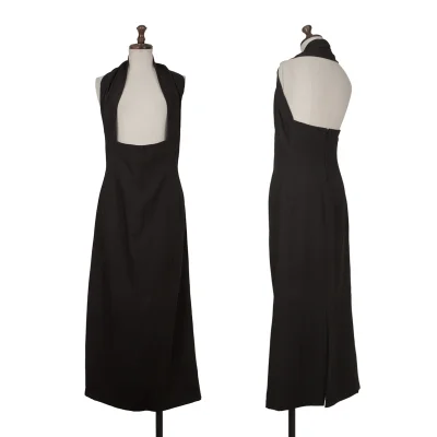 robe de chambre COMME des GARCONS Wool Gaba Halter Neck Dress