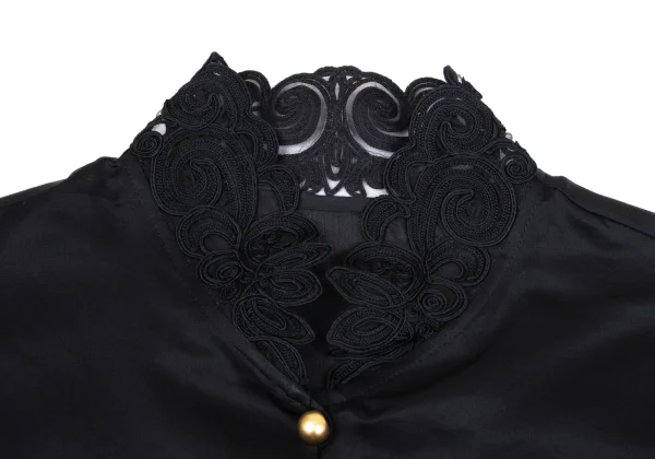 Christian Dior Lace Switching Silk Blouse K-164702_006
