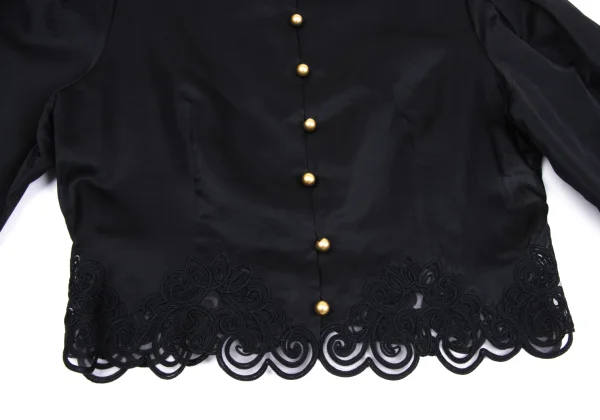 Christian Dior Lace Switching Silk Blouse K-164702_012