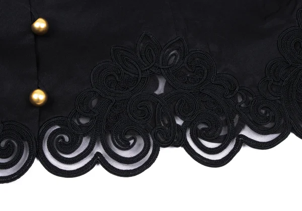 Christian Dior Lace Switching Silk Blouse K-164702_013