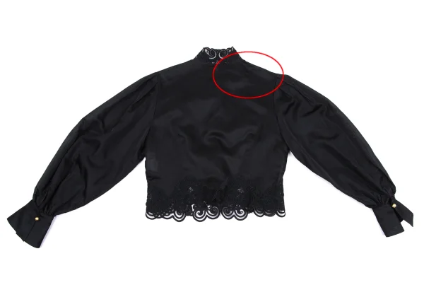 Christian Dior Lace Switching Silk Blouse K-164702_015