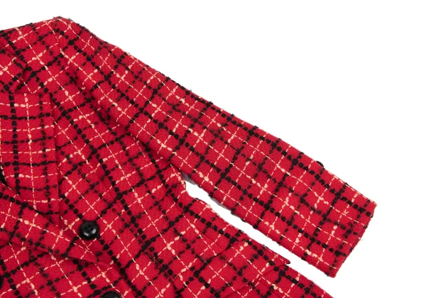 Christian Dior Wool Blend Stitch Check Jacket K-164704_005