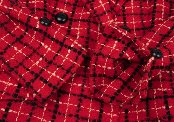 Christian Dior Wool Blend Stitch Check Jacket K-164704_006