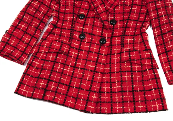 Christian Dior Wool Blend Stitch Check Jacket K-164704_007