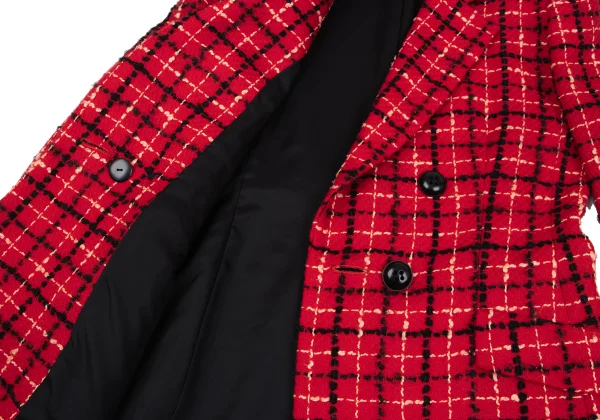 Christian Dior Wool Blend Stitch Check Jacket K-164704_010