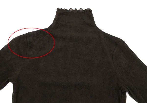 HIROKO KOSHINO Flocked Print See-through Mesh Top K-164707_003