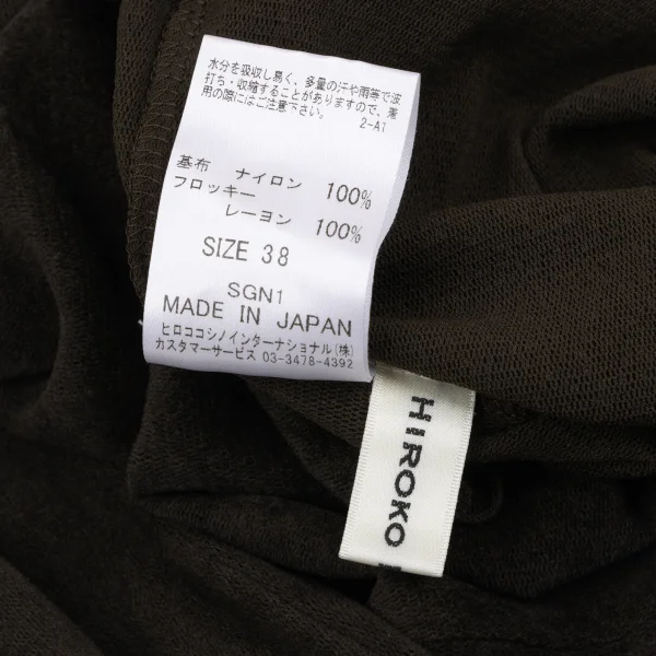 HIROKO KOSHINO Flocked Print See-through Mesh Top K-164707_015