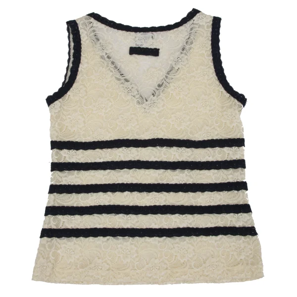 Jean Paul GAULTIER FEMME Floral Lace V Neck Tank Top K-164710_008