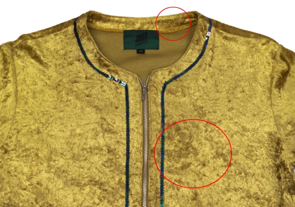 JUNIOR GAULTIER Sequined Velour Collarless Short Jacket K-164712_003