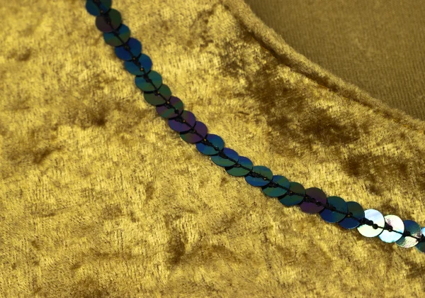 JUNIOR GAULTIER Sequined Velour Collarless Short Jacket K-164712_007