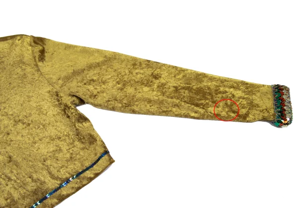 JUNIOR GAULTIER Sequined Velour Collarless Short Jacket K-164712_008