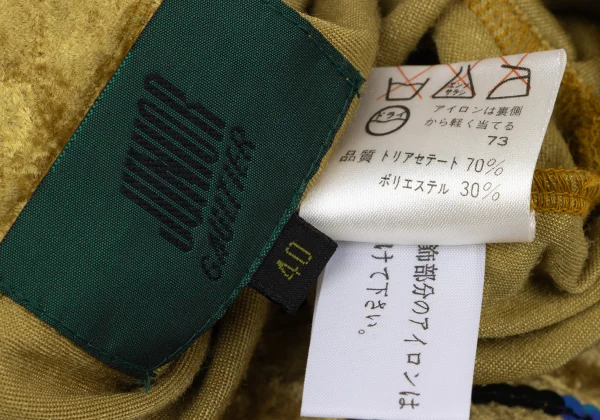 JUNIOR GAULTIER Sequined Velour Collarless Short Jacket K-164712_019