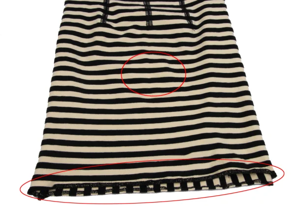 JUNIOR GAULTIER Stripe Switching Stretch Skirt K-164713_005
