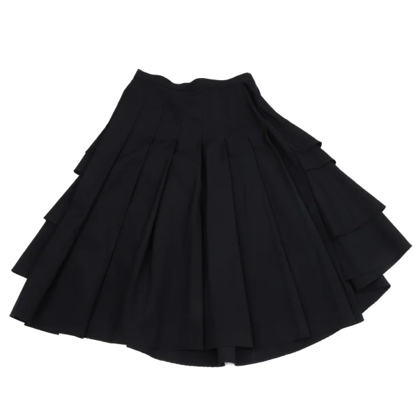 COMME des GARCONS Wool Back Tiered Pleated Skirt K-164715_002