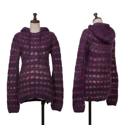 JUNYA WATANABE COMME des GARCONS Openwork Stripe Knit Hoodie