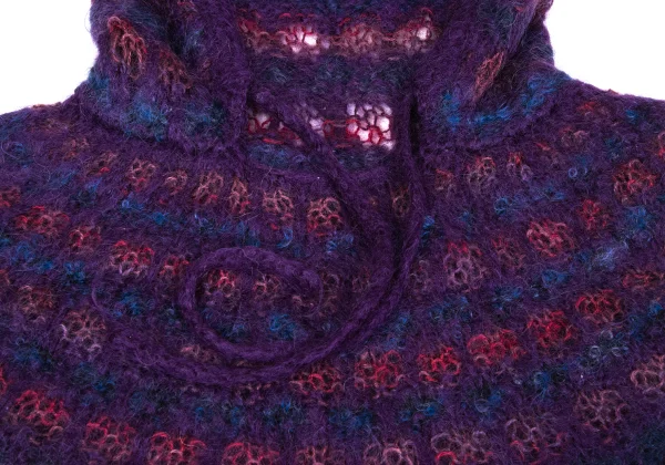 JUNYA WATANABE COMME des GARCONS Openwork Stripe Knit Hoodie K-164716_004