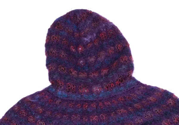 JUNYA WATANABE COMME des GARCONS Openwork Stripe Knit Hoodie K-164716_010