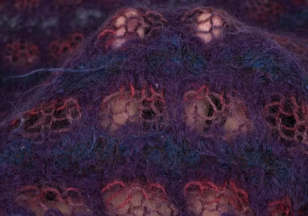 JUNYA WATANABE COMME des GARCONS Openwork Stripe Knit Hoodie K-164716_011