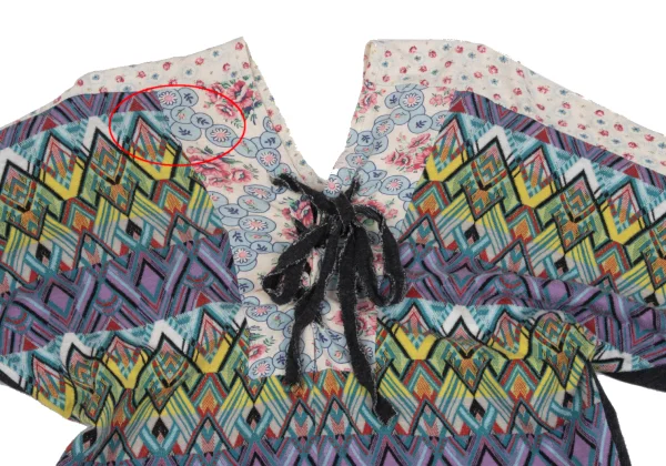 tricot COMME des GARCONS Pattern Switching Lace-up Top K-164717_003