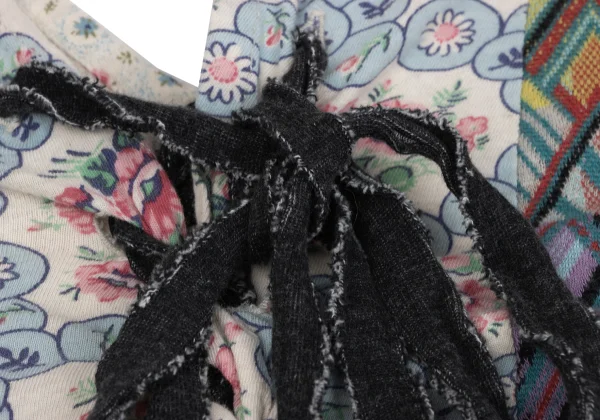 tricot COMME des GARCONS Pattern Switching Lace-up Top K-164717_005