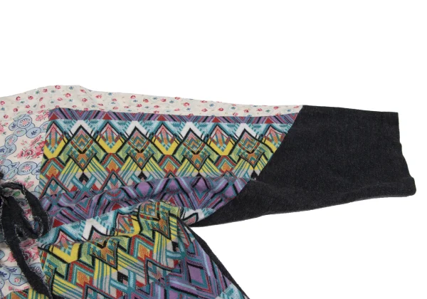 tricot COMME des GARCONS Pattern Switching Lace-up Top K-164717_006