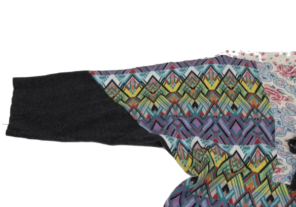 tricot COMME des GARCONS Pattern Switching Lace-up Top K-164717_007