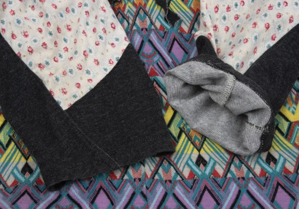 tricot COMME des GARCONS Pattern Switching Lace-up Top K-164717_008