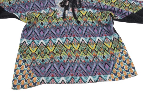 tricot COMME des GARCONS Pattern Switching Lace-up Top K-164717_009