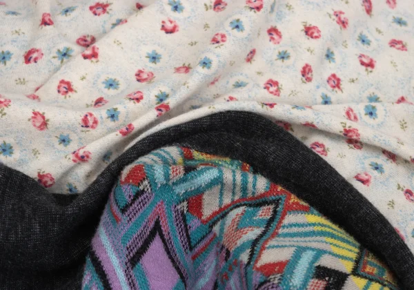 tricot COMME des GARCONS Pattern Switching Lace-up Top K-164717_014